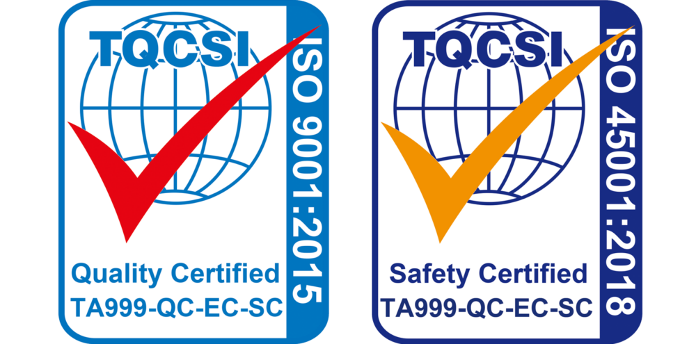ISO Quality and Safety Certified